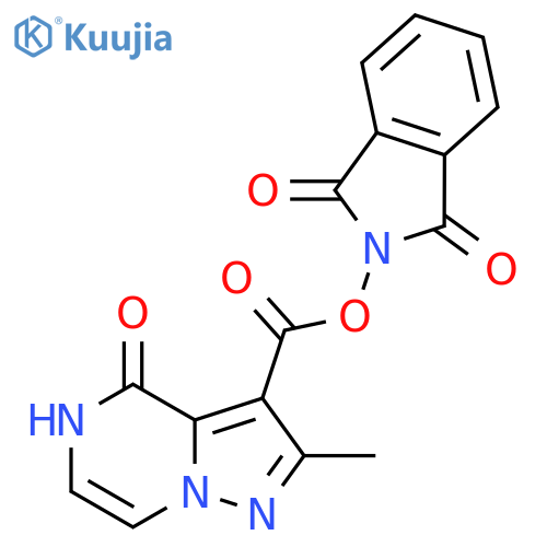 1,3-dioxo-2,3-dihydro-1H-isoindol-2-yl 2-methyl-4-oxo-4H,5H-pyrazolo[1,5-a]pyrazine-3-carboxylate structure