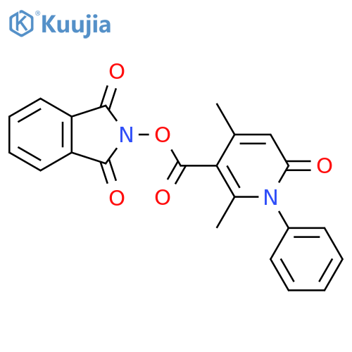 1,3-dioxo-2,3-dihydro-1H-isoindol-2-yl 2,4-dimethyl-6-oxo-1-phenyl-1,6-dihydropyridine-3-carboxylate structure