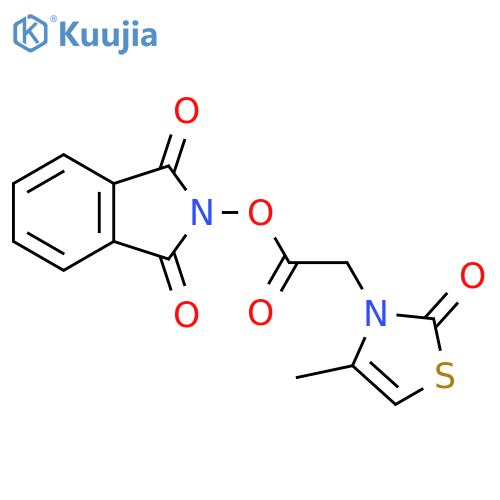 1,3-dioxo-2,3-dihydro-1H-isoindol-2-yl 2-(4-methyl-2-oxo-2,3-dihydro-1,3-thiazol-3-yl)acetate structure