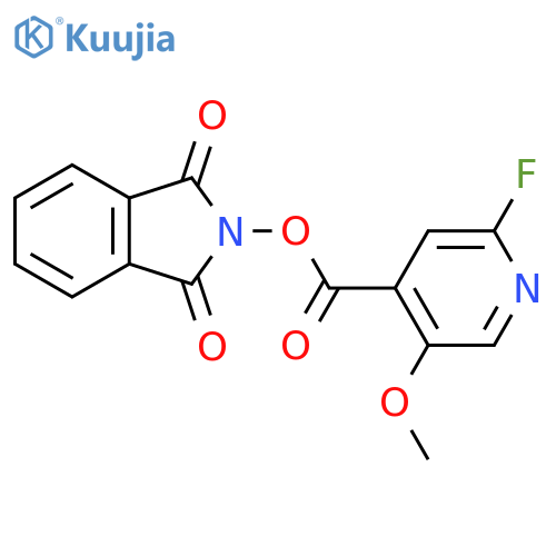 1,3-dioxo-2,3-dihydro-1H-isoindol-2-yl 2-fluoro-5-methoxypyridine-4-carboxylate structure