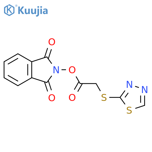1,3-dioxo-2,3-dihydro-1H-isoindol-2-yl 2-(1,3,4-thiadiazol-2-ylsulfanyl)acetate structure