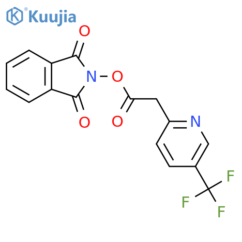 1,3-dioxo-2,3-dihydro-1H-isoindol-2-yl 2-[5-(trifluoromethyl)pyridin-2-yl]acetate structure