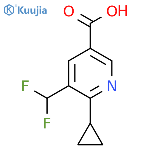 6-Cyclopropyl-5-(difluoromethyl)pyridine-3-carboxylic acid structure
