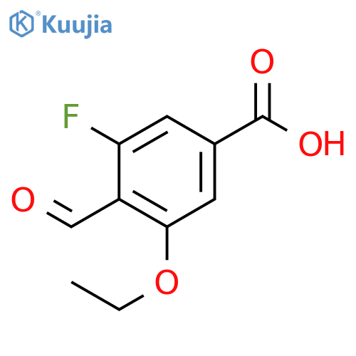 3-ethoxy-5-fluoro-4-formylbenzoic acid structure