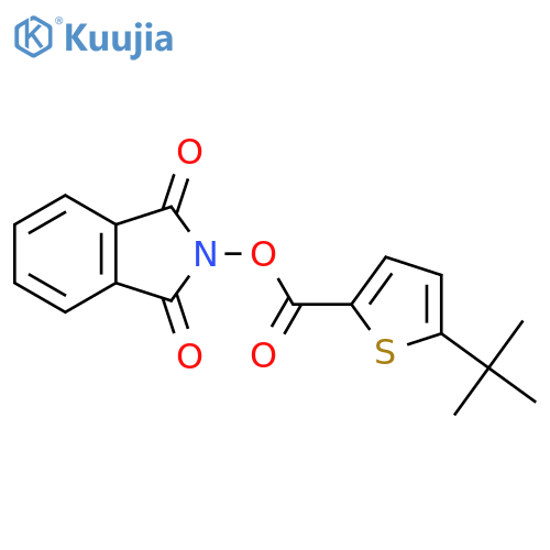 1,3-dioxo-2,3-dihydro-1H-isoindol-2-yl 5-tert-butylthiophene-2-carboxylate structure