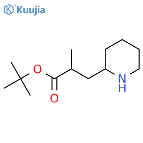 Tert-butyl 2-methyl-3-piperidin-2-ylpropanoate structure