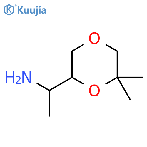 1-(6,6-Dimethyl-1,4-dioxan-2-yl)ethanamine structure