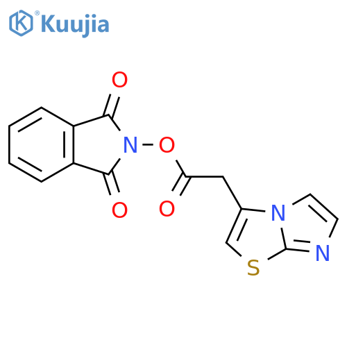 1,3-dioxo-2,3-dihydro-1H-isoindol-2-yl 2-{imidazo[2,1-b][1,3]thiazol-3-yl}acetate structure