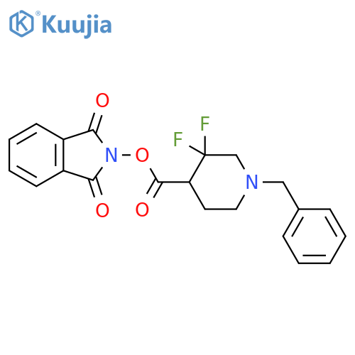 1,3-dioxo-2,3-dihydro-1H-isoindol-2-yl 1-benzyl-3,3-difluoropiperidine-4-carboxylate structure