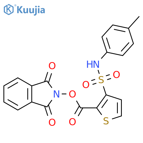 1,3-dioxo-2,3-dihydro-1H-isoindol-2-yl 3-[(4-methylphenyl)sulfamoyl]thiophene-2-carboxylate structure