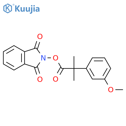 1,3-dioxo-2,3-dihydro-1H-isoindol-2-yl 2-(3-methoxyphenyl)-2-methylpropanoate structure