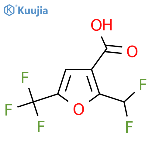 2-(Difluoromethyl)-5-(trifluoromethyl)furan-3-carboxylic acid structure