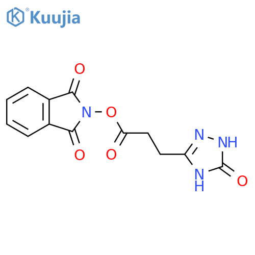 1,3-dioxo-2,3-dihydro-1H-isoindol-2-yl 3-(5-oxo-2,5-dihydro-1H-1,2,4-triazol-3-yl)propanoate structure