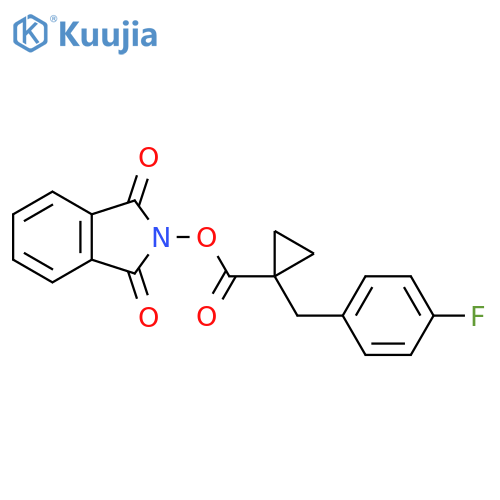 1,3-dioxo-2,3-dihydro-1H-isoindol-2-yl 1-[(4-fluorophenyl)methyl]cyclopropane-1-carboxylate structure