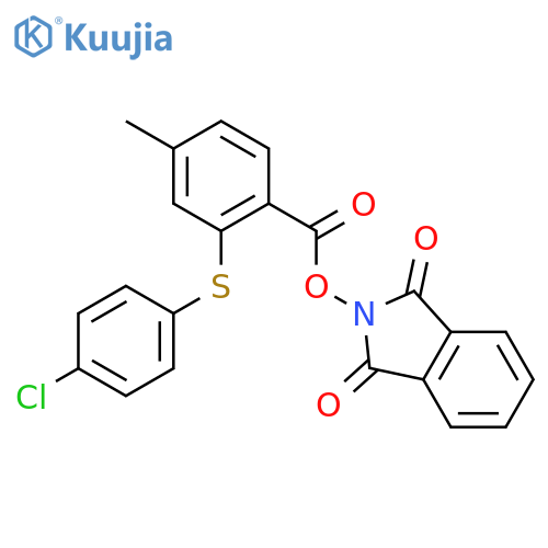 1,3-dioxo-2,3-dihydro-1H-isoindol-2-yl 2-[(4-chlorophenyl)sulfanyl]-4-methylbenzoate structure