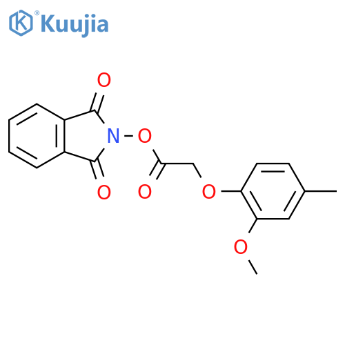 1,3-dioxo-2,3-dihydro-1H-isoindol-2-yl 2-(2-methoxy-4-methylphenoxy)acetate structure