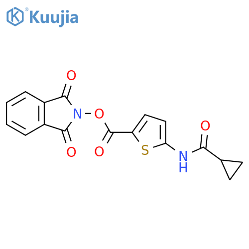 1,3-dioxo-2,3-dihydro-1H-isoindol-2-yl 5-cyclopropaneamidothiophene-2-carboxylate structure