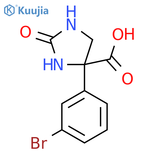 4-(3-Bromophenyl)-2-oxoimidazolidine-4-carboxylic acid structure