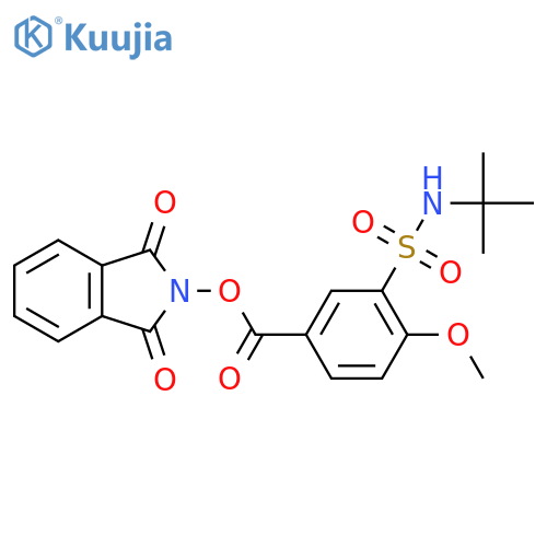 1,3-dioxo-2,3-dihydro-1H-isoindol-2-yl 3-(tert-butylsulfamoyl)-4-methoxybenzoate structure