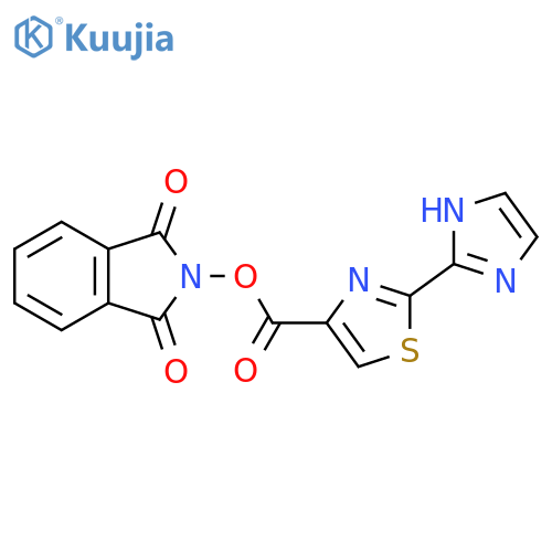 1,3-dioxo-2,3-dihydro-1H-isoindol-2-yl 2-(1H-imidazol-2-yl)-1,3-thiazole-4-carboxylate structure