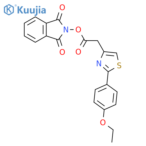 1,3-dioxo-2,3-dihydro-1H-isoindol-2-yl 2-[2-(4-ethoxyphenyl)-1,3-thiazol-4-yl]acetate structure