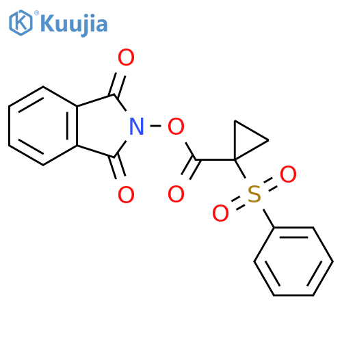 1,3-dioxo-2,3-dihydro-1H-isoindol-2-yl 1-(benzenesulfonyl)cyclopropane-1-carboxylate structure