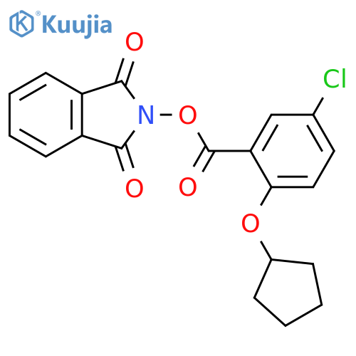 1,3-dioxo-2,3-dihydro-1H-isoindol-2-yl 5-chloro-2-(cyclopentyloxy)benzoate structure