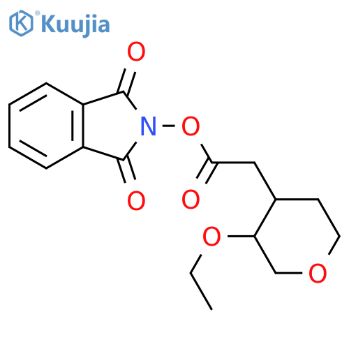 1,3-dioxo-2,3-dihydro-1H-isoindol-2-yl 2-(3-ethoxyoxan-4-yl)acetate structure