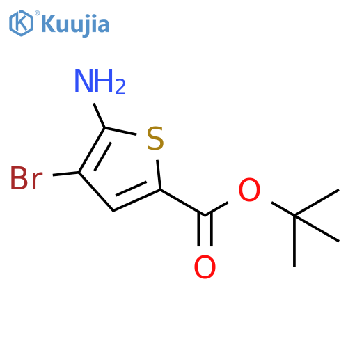 2-Thiophenecarboxylic acid, 5-amino-4-bromo-, 1,1-dimethylethyl ester structure