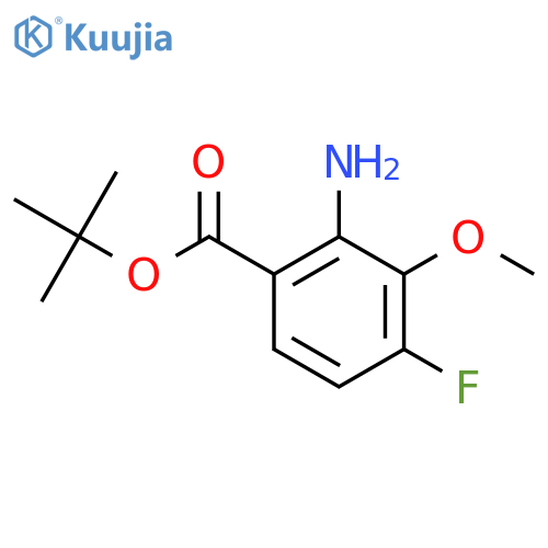Tert-butyl 2-amino-4-fluoro-3-methoxybenzoate structure