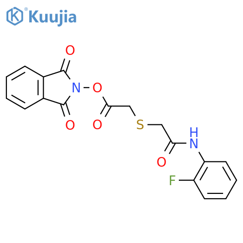 1,3-dioxo-2,3-dihydro-1H-isoindol-2-yl 2-({[(2-fluorophenyl)carbamoyl]methyl}sulfanyl)acetate structure