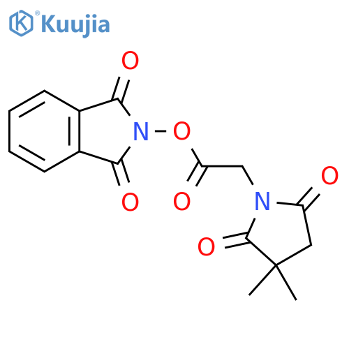 1,3-dioxo-2,3-dihydro-1H-isoindol-2-yl 2-(3,3-dimethyl-2,5-dioxopyrrolidin-1-yl)acetate structure