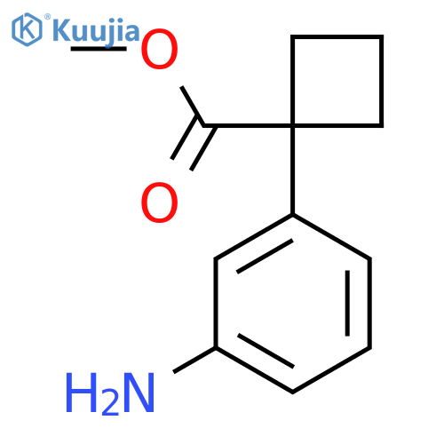 methyl 1-(3-aminophenyl)cyclobutane-1-carboxylate structure