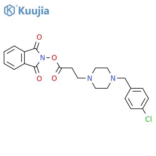 1,3-dioxo-2,3-dihydro-1H-isoindol-2-yl 3-{4-[(4-chlorophenyl)methyl]piperazin-1-yl}propanoate structure