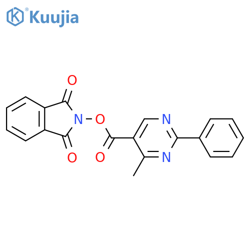 1,3-dioxo-2,3-dihydro-1H-isoindol-2-yl 4-methyl-2-phenylpyrimidine-5-carboxylate structure