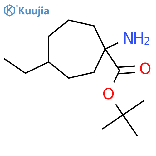 Tert-butyl 1-amino-4-ethylcycloheptane-1-carboxylate structure