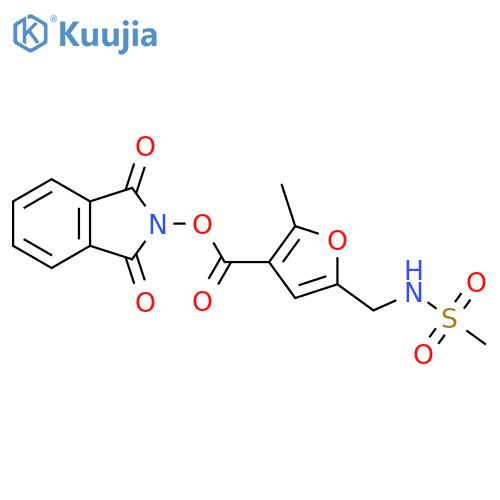 1,3-dioxo-2,3-dihydro-1H-isoindol-2-yl 5-(methanesulfonamidomethyl)-2-methylfuran-3-carboxylate structure