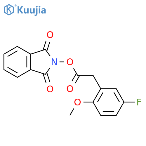 1,3-dioxo-2,3-dihydro-1H-isoindol-2-yl 2-(5-fluoro-2-methoxyphenyl)acetate structure