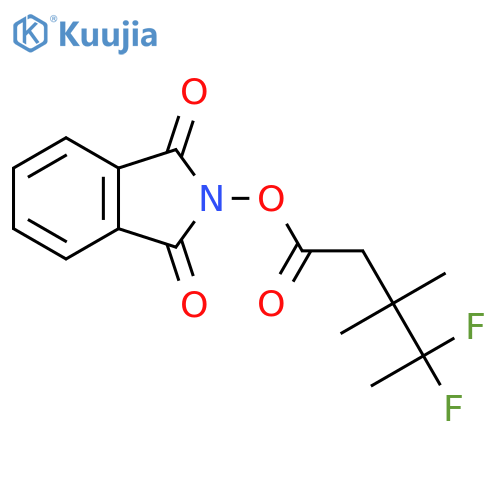 1,3-dioxo-2,3-dihydro-1H-isoindol-2-yl 4,4-difluoro-3,3-dimethylpentanoate structure