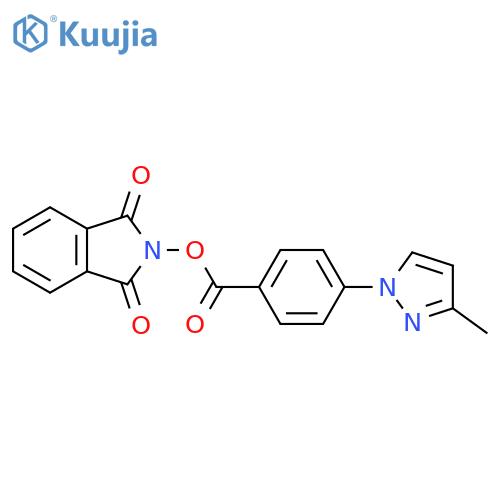1,3-dioxo-2,3-dihydro-1H-isoindol-2-yl 4-(3-methyl-1H-pyrazol-1-yl)benzoate structure