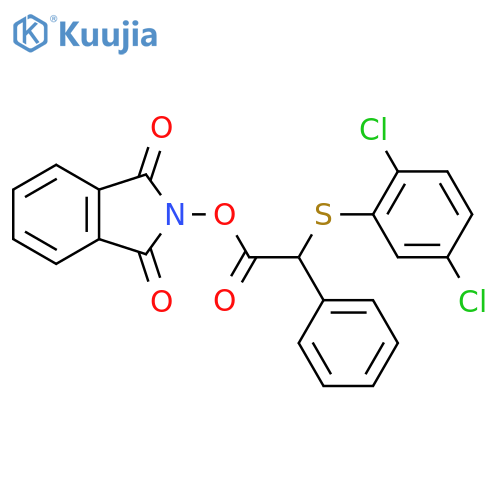 1,3-dioxo-2,3-dihydro-1H-isoindol-2-yl 2-[(2,5-dichlorophenyl)sulfanyl]-2-phenylacetate structure