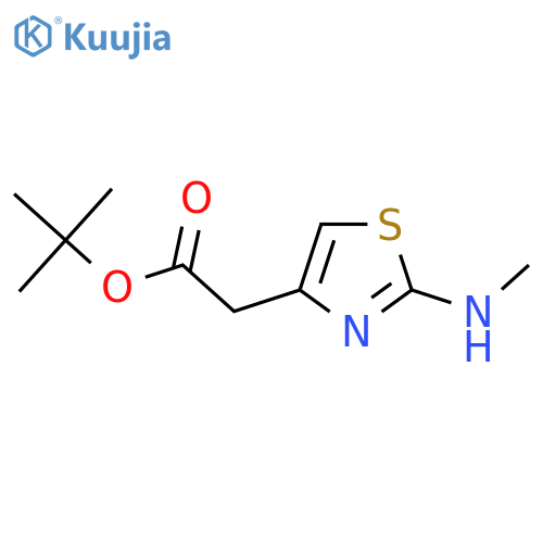 Tert-butyl 2-[2-(methylamino)-1,3-thiazol-4-yl]acetate structure