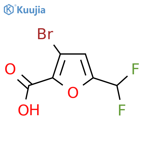 3-Bromo-5-(difluoromethyl)furan-2-carboxylic acid structure