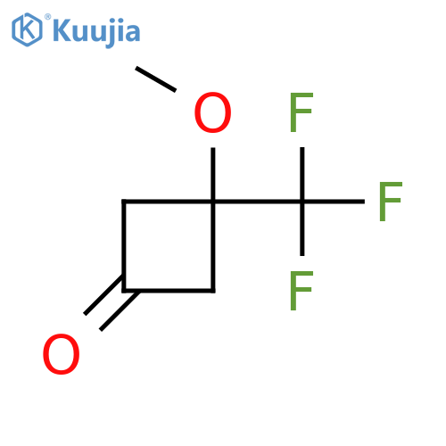 3-Methoxy-3-(trifluoromethyl)cyclobutan-1-one structure