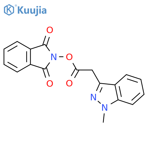 1,3-dioxo-2,3-dihydro-1H-isoindol-2-yl 2-(1-methyl-1H-indazol-3-yl)acetate structure
