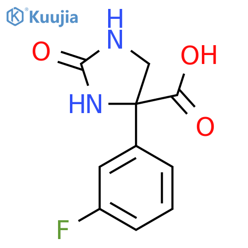 4-(3-Fluorophenyl)-2-oxoimidazolidine-4-carboxylic acid structure