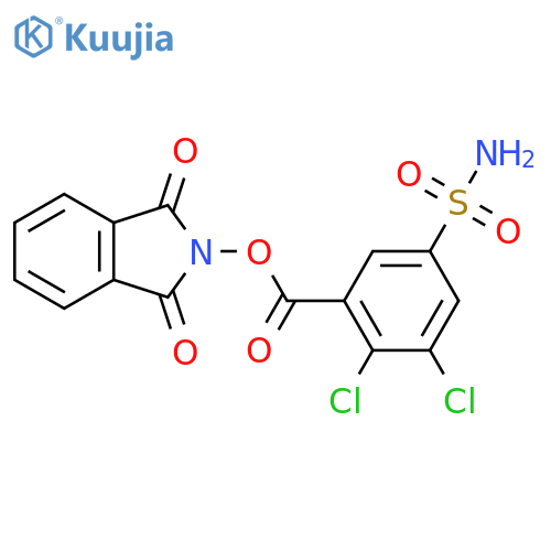 1,3-dioxo-2,3-dihydro-1H-isoindol-2-yl 2,3-dichloro-5-sulfamoylbenzoate structure