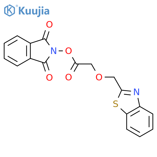 1,3-dioxo-2,3-dihydro-1H-isoindol-2-yl 2-[(1,3-benzothiazol-2-yl)methoxy]acetate structure