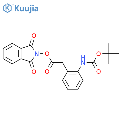 1,3-dioxo-2,3-dihydro-1H-isoindol-2-yl 2-(2-{[(tert-butoxy)carbonyl]amino}phenyl)acetate structure