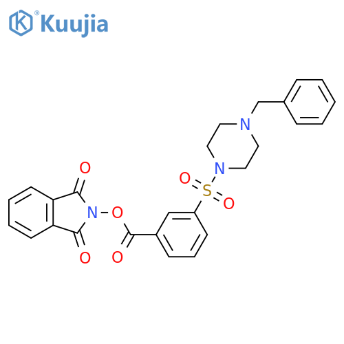 1,3-dioxo-2,3-dihydro-1H-isoindol-2-yl 3-[(4-benzylpiperazin-1-yl)sulfonyl]benzoate structure